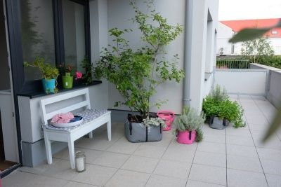 BALCONY WITH THE GREEN BAG